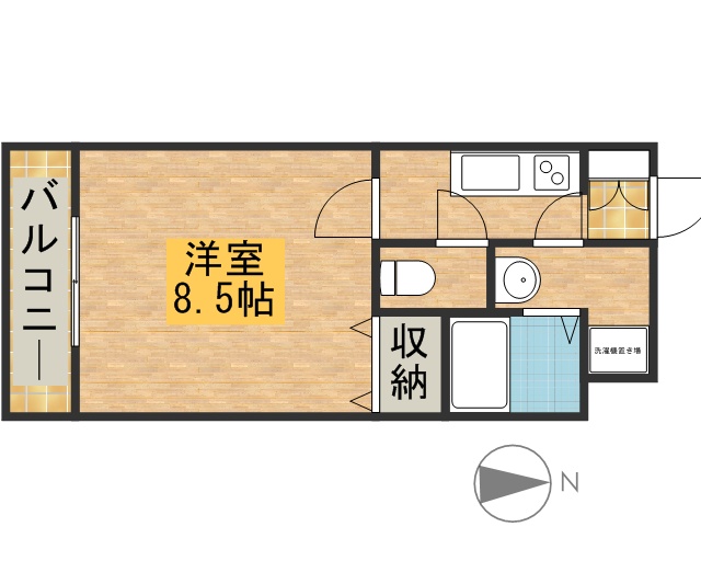プレアデスⅡ 107号室 間取り