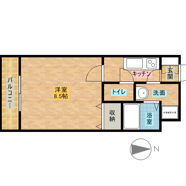 ポジションⅠ 302号室 間取り