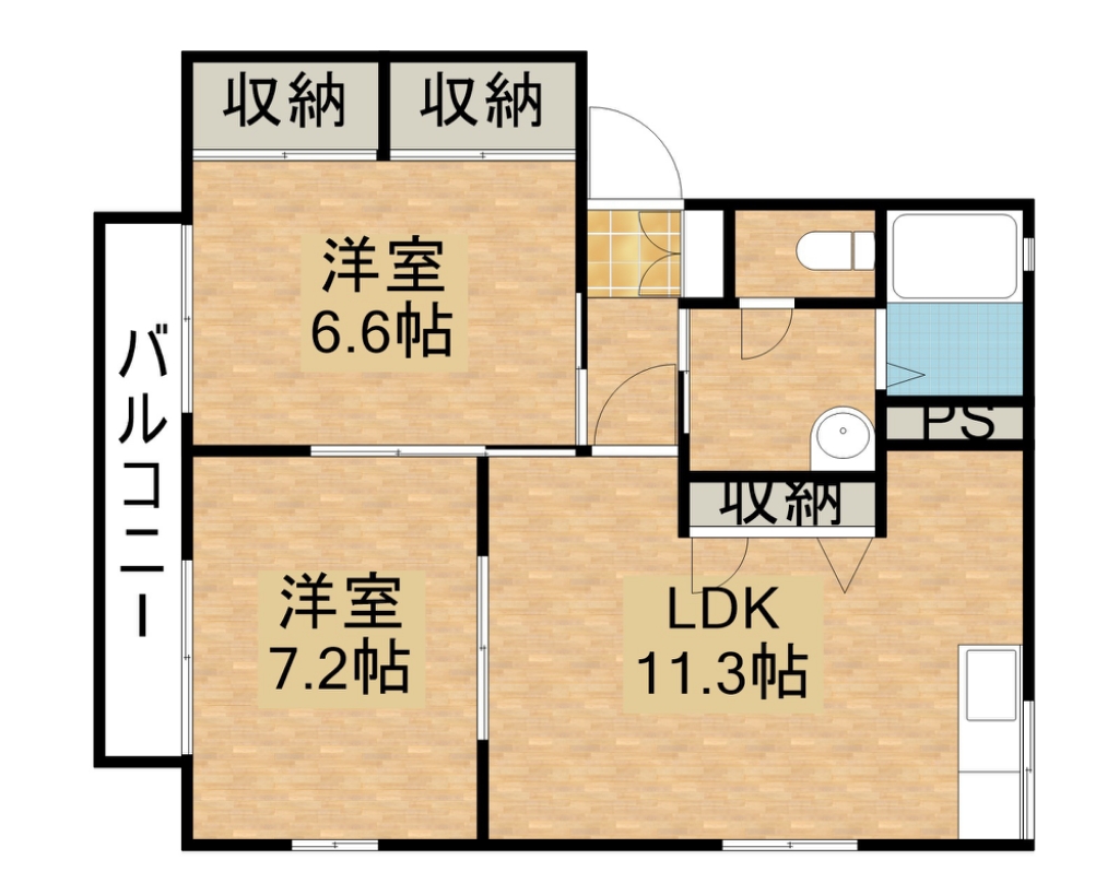ディアス・ブリッツァＢ 201号室 間取り