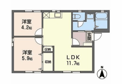 ディアス　ブルースカイ 201号室 間取り