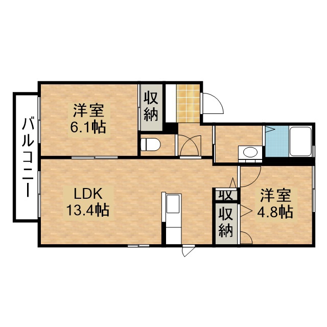 リーベンⅠ 201号室 間取り