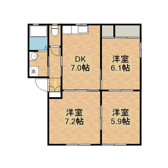リベルテ 102号室 間取り