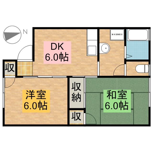 セジュールイシャラヤマ 201号室 間取り