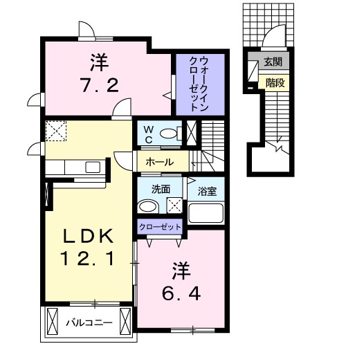 ときわの杜Ⅲ 202号室 間取り