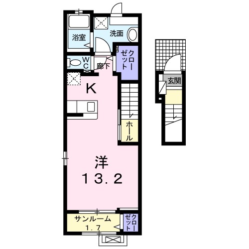ハミング２１ 205号室 間取り