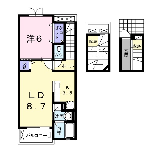 リバティ　エイト 302号室 間取り