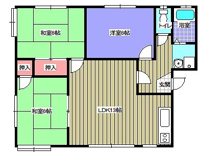 コリーナ蜆塚 A102号室 間取り