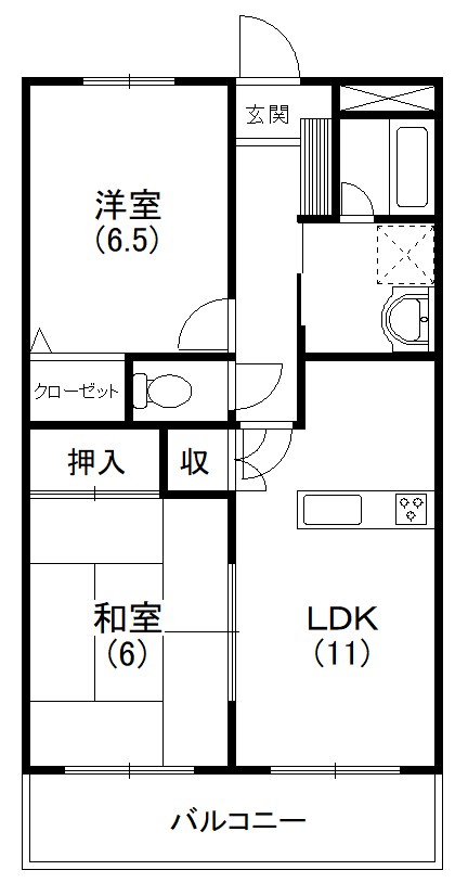 フェリス南平 202号室 間取り