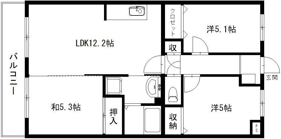 カーサカリーノ 302号室 間取り