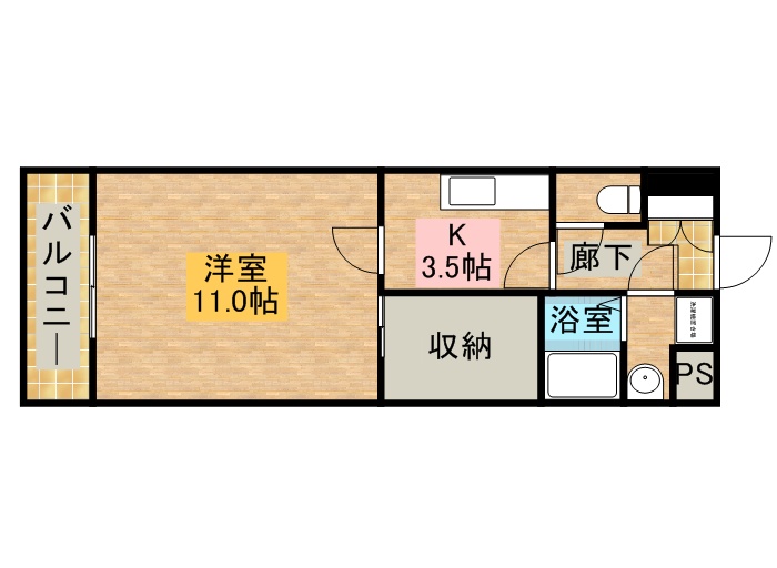 Ｃｉａｏ　バンビーナ 308号室 間取り