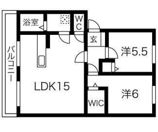 諏訪ハイツ 206号室 間取り