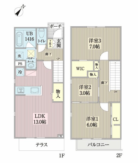 シンシア 101号室 間取り