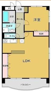 クレール浜松Ⅰ 705号室 間取り