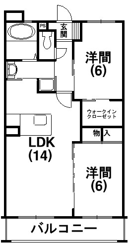 エクセルシア 302号室 間取り