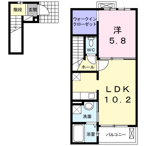 ときわの杜Ⅰ 205号室 間取り