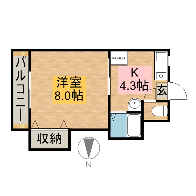 メゾン・ド・ボネール 205号室 間取り
