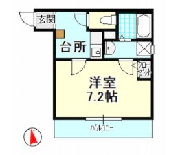 クレフラスト城北 105号室 間取り