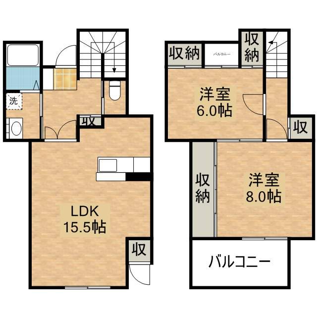 アルトゥーラ E-8号室 間取り