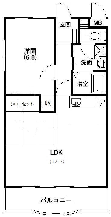 ハーモニー 201号室 間取り