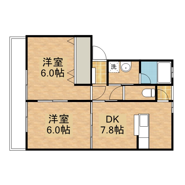 カクサン可美タウンＡ 306号室 間取り