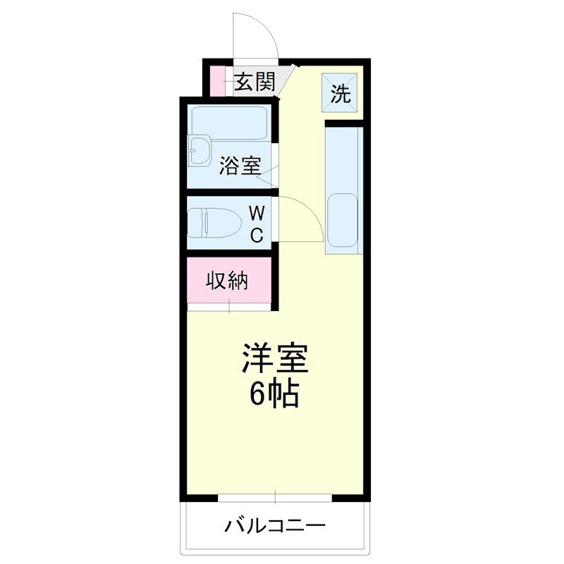 アニバーサリー浅田 C6号室 間取り