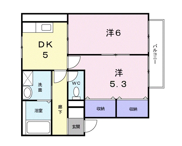 ファミーユ 202号室 間取り