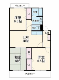 トップアイル 302号室 間取り