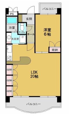 クレール浜松Ⅱ 801号室 間取り