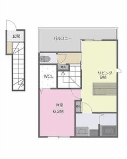 ＬＯＴＵＳ新居 202号室 間取り