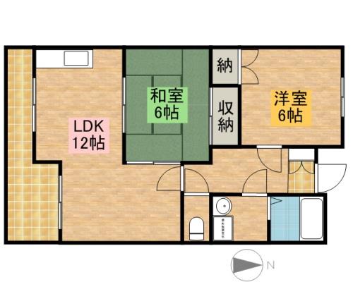 コスモスＢ・Ｃ B202号室 間取り