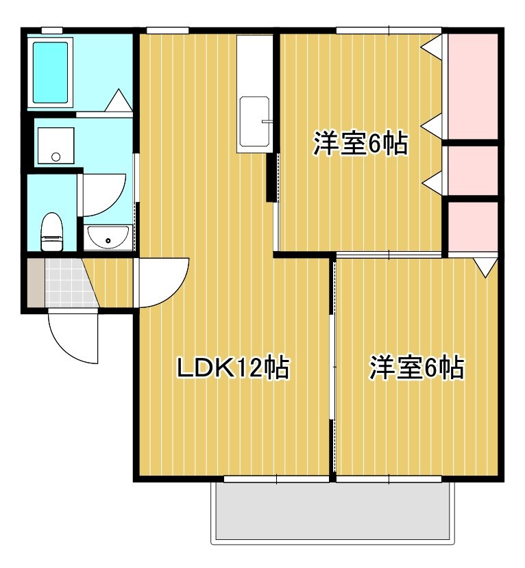 グリシーナ B203号室 間取り
