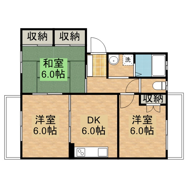 アマネセル堅田 101号室 間取り