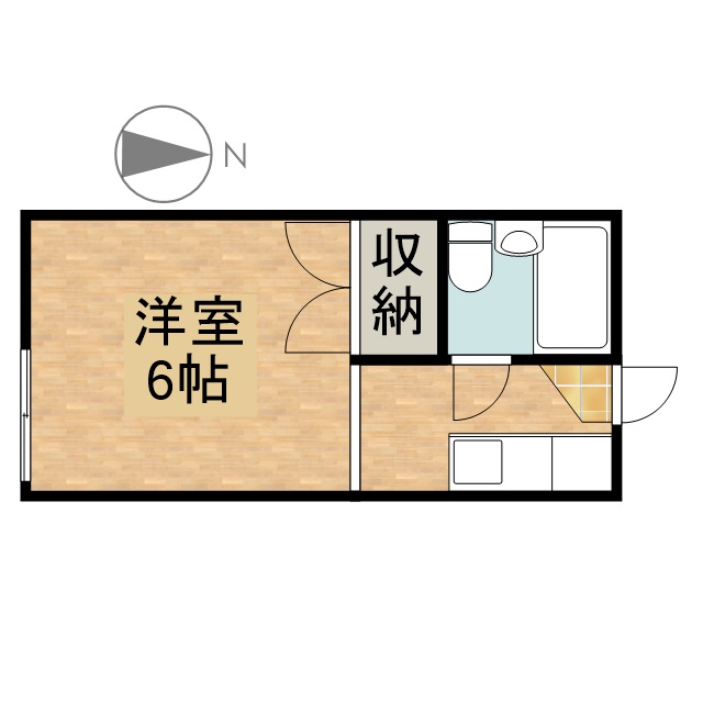 河合コーポＡ 208号室 間取り