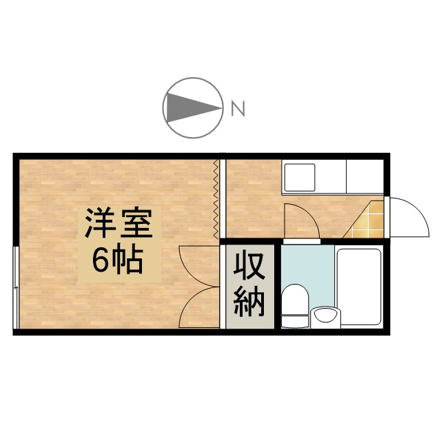 河合コーポＡ 207号室 間取り