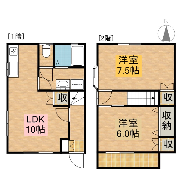 テラス実香Ⅱ A-2号室 間取り