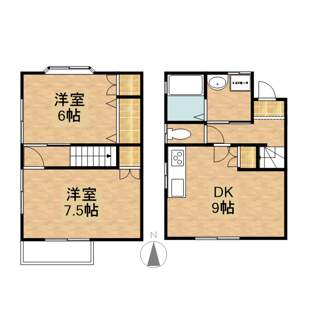 テラス実香Ⅱ A-2号室 間取り