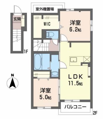 リテイナ 201号室 間取り
