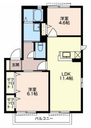 パインクレストＡ 103号室 間取り