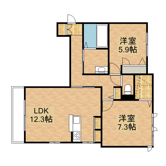 Ｌｕｍｉｕｓ B103号室 間取り