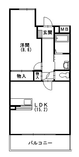アムール住吉 402号室 間取り