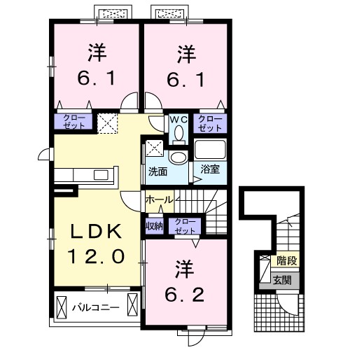 サンフレア駅南Ａ 201号室 間取り