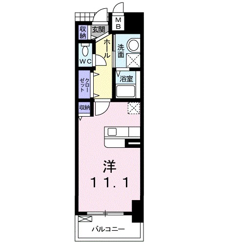 エアリス 211号室 間取り