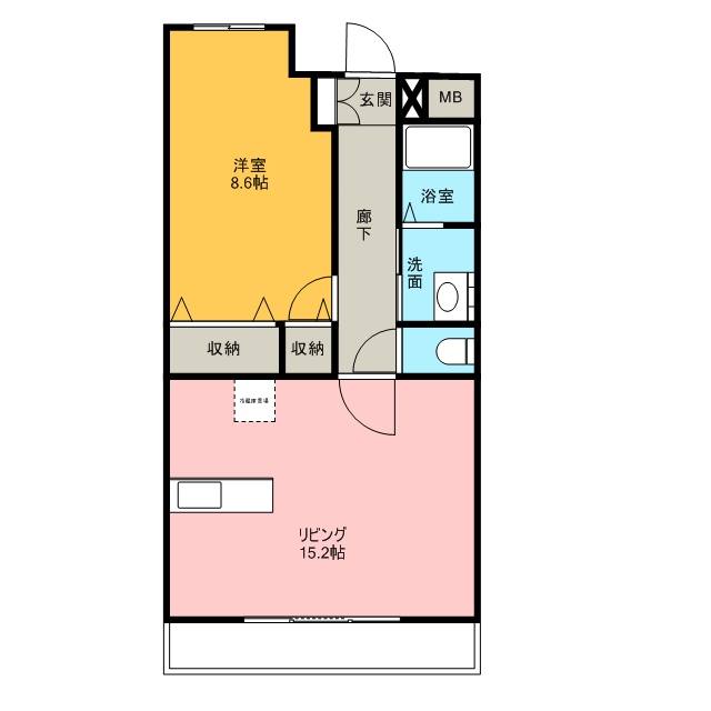 アムール住吉 203号室 間取り