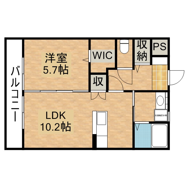 ソレアード 202号室 間取り