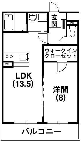 サンライズ布橋 407号室 間取り