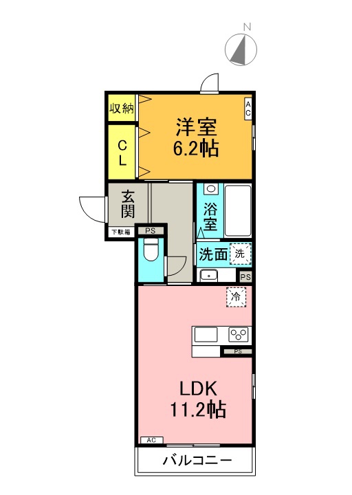 ＨＩＧＯＹＡ 301号室 間取り