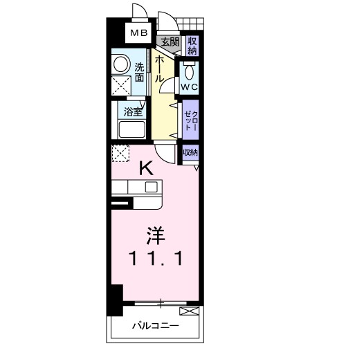 エアリス 305号室 間取り