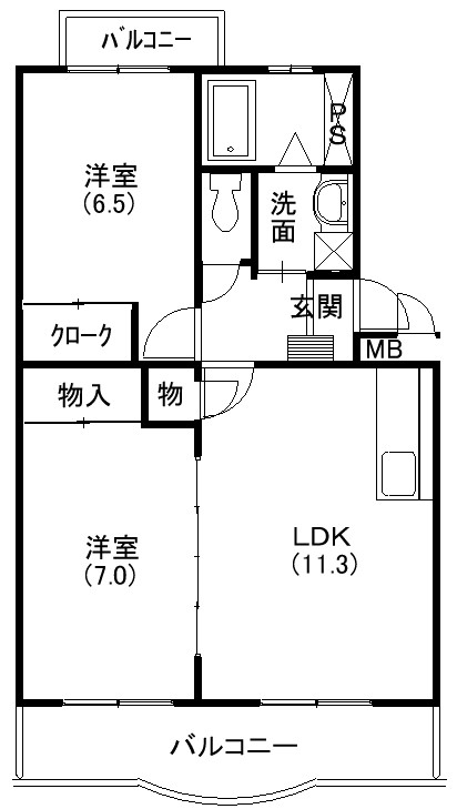 エスポワール・マキ 101号室 間取り