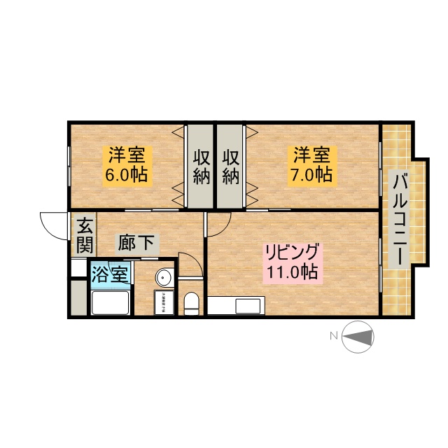 丸竹マンション 107号室 間取り