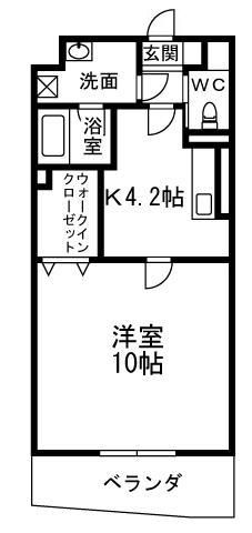 Ｓａｎｄｙ　Ｂｅａｃｈ 403号室 間取り